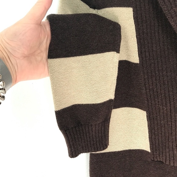 Banana Republic Striped Shawl Cotton Sweater Sz S - Picture 4 of 8